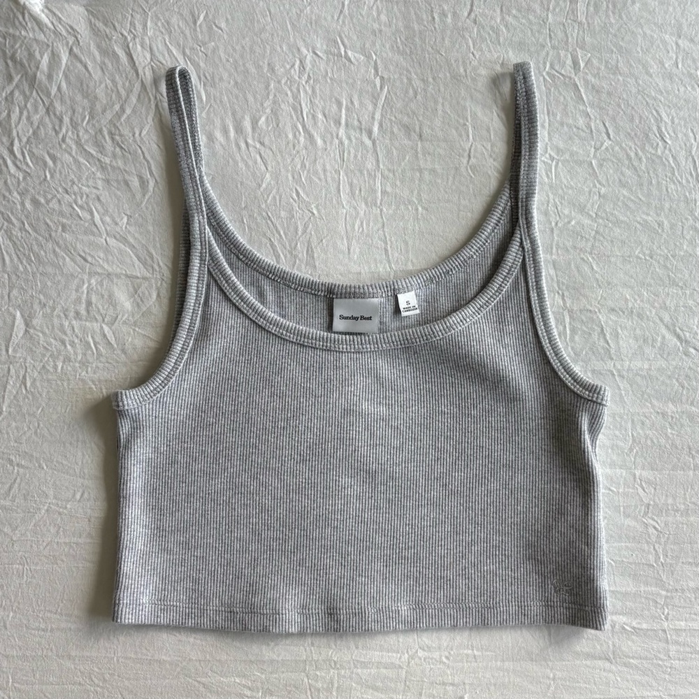 Aritzia lundi cropped rib tank